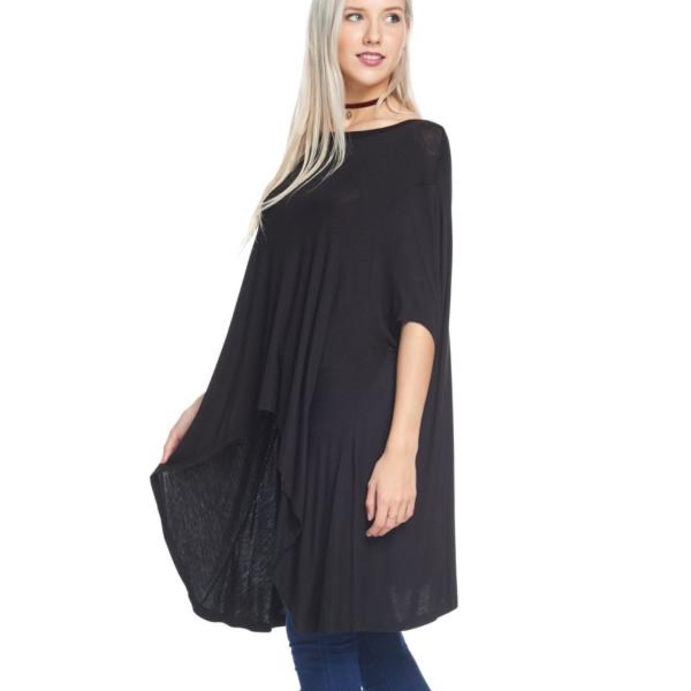 Black High Low T-Shirt - Picture 3 of 3